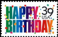 Scott 4079<br />39c Happy Birthday<br />Pane Single<br /><span class=quot;smallerquot;>(reference or stock image)</span>