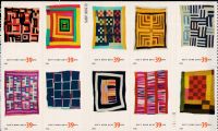 Scott 4089-4098<br />39c Gees Bend Quilts (DSB)<br />Double-Sided Booklet Block of 10 #4098a (10 designs)<br /><span class=quot;smallerquot;>(reference or stock image)</span>