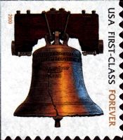 Scott 4127i<br />Forever Liberty Bell - Medium microprint - 2009 Date (DSB)<br />Double-Sided Booklet Pane Single<br /><span class=quot;smallerquot;>(reference or stock image)</span>