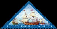 Scott 4136<br />41c Settlement of Jamestown Quatercentenary<br />Pane Single<br /><span class=quot;smallerquot;>(reference or stock image)</span>
