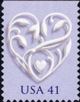 Scott 4151<br />41c Wedding: Hearts<br />Convertible Booklet Single<br /><span class=quot;smallerquot;>(reference or stock image)</span>