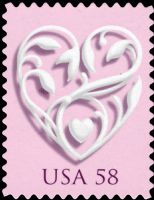 Scott 4152<br />58c Wedding: Hearts<br />Pane Single<br /><span class=quot;smallerquot;>(reference or stock image)</span>