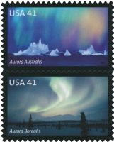 Scott 4204a<br />41c Polar Lights<br />Pane Vertical Pair #4203-4204 (2 designs)<br /><span class=quot;smallerquot;>(reference or stock image)</span>