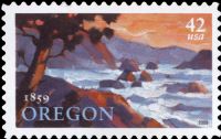 Scott 4376<br />42c Oregon Statehood<br />Pane Single<br /><span class=quot;smallerquot;>(reference or stock image)</span>