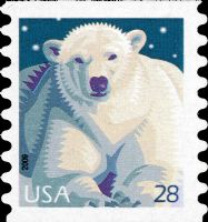 Scott 4389<br />28c Polar Bear<br />Coil Single<br /><span class=quot;smallerquot;>(reference or stock image)</span>