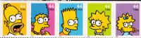 Scott 4399-4403<br />44c The Simpsons Television Show 20th Anniversary (CB)<br />Convertible Booklet Strip of 5 #4403a (5 designs)<br /><span class=quot;smallerquot;>(reference or stock image)</span>