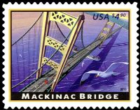 Scott 4438<br />$4.90 Priority Mail: Mackinac Bridge<br />Pane Single<br /><span class=quot;smallerquot;>(reference or stock image)</span>