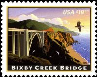 Scott 4439<br />$18.30 Express Mail: Bixby Creek Bridge<br />Pane Single<br /><span class=quot;smallerquot;>(reference or stock image)</span>