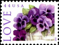Scott 4450<br />44c Love: Pansies in a Basket<br />Pane Single<br /><span class=quot;smallerquot;>(reference or stock image)</span>