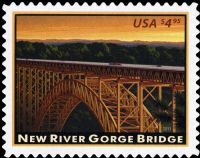 Scott 4511<br />$4.95 Priority Mail: New River Gorge Bridge<br />Pane Single<br /><span class=quot;smallerquot;>(reference or stock image)</span>