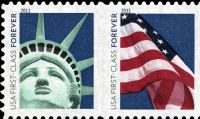 Scott 4518-4519; 4519a<br />Forever Lady Liberty and American Flag (ATM)<br />Automated Teller Machine Pair #4518-4819 (2 designs)<br /><span class=quot;smallerquot;>(reference or stock image)</span>