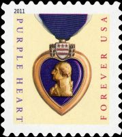 Scott 4529<br />Forever Purple Heart - 2011 Date<br />Pane Single<br /><span class=quot;smallerquot;>(reference or stock image)</span>