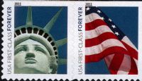 Scott 4563-4564; 4564a<br />Forever Lady Liberty and Flag (DSB)<br />Double-Sided Booklet Horizontal Pair #4563-4564 (2 designs)<br /><span class=quot;smallerquot;>(reference or stock image)</span>