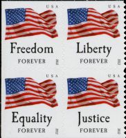Scott 4645-4648; 4648a<br />Forever Four Flags (DSB)<br />Double-Sided Booklet Block of 4 #4648a #4665-4668 (4 designs)<br /><span class=quot;smallerquot;>(reference or stock image)</span>
