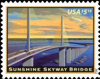 Scott 4649<br />$5.15 Priority Mail: Sunshine Skyway Bridge<br />Pane Single<br /><span class=quot;smallerquot;>(reference or stock image)</span>