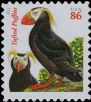 Scott 4737A<br />86c Tufted Puffin - Gray 2013 Date<br />Pane Single<br /><span class=quot;smallerquot;>(reference or stock image)</span>