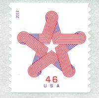 Scott 4749<br />46c Patriotic Star (Coil)<br />Coil Single<br /><span class=quot;smallerquot;>(reference or stock image)</span>