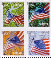 Scott 4785e<br />Forever A Flag for All Seasons (CB)<br />Microprint Top of Pole / Lower left Corner Near Rope; 2013 Date; Convertible Booklet Block of 4; #4782a-4785a<br /><span class=quot;smallerquot;>(reference or stock image)</span>