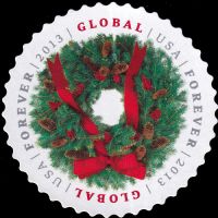 Scott 4814<br />Global Christmas Wreath<br />Pane Single<br /><span class=quot;smallerquot;>(reference or stock image)</span>