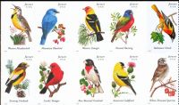 Scott 4882-4891<br />Forever Song Birds<br />Double-Sided Booklet Block of 10 #4891a (10 designs)<br /><span class=quot;smallerquot;>(reference or stock image)</span>