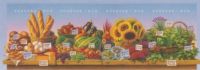 Scott 4915b<br />Forever Farmers Market<br />Pane Horizontal Strip of 4 #4912-4915 (4 designs)<br /><span class=quot;smallerquot;>(reference or stock image)</span>