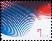 Scott 4953<br />$1.00 Patriotic Wave<br />Pane Single<br /><span class=quot;smallerquot;>(reference or stock image)</span>