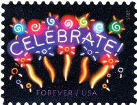 Scott 5019<br />Forever Neon Celebrate - 2015 Date<br />Pane Single<br /><span class=quot;smallerquot;>(reference or stock image)</span>