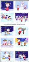 Scott 5021-5030; 5030a<br />Forever A Charlie Brown Christmas (DSB)<br />Double-Sided Booklet Block of 10 #5021-5030 (10 designs)<br /><span class=quot;smallerquot;>(reference or stock image)</span>