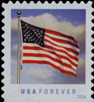 Scott 5054<br />Forever U.S. Flag - microprint Right of Pole Under Flag (CB / DSB)<br />Convertible / Double-Sided Booklet Single<br /><span class=quot;smallerquot;>(reference or stock image)</span>