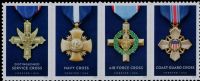 Scott 5065-5068; 5068a<br />Forever Service Cross Medals<br />Pane Horizontal Strip of 4 #5065-5068 (4 designs)<br /><span class=quot;smallerquot;>(reference or stock image)</span>