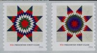 Scott 5098-5099; 5099a<br />(25c) Star Quilts - PRESORTED FIRST-CLASS (Coil)<br />Coil Pair #5098-5099 (2 designs)<br /><span class=quot;smallerquot;>(reference or stock image)</span>