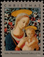 Scott 5143<br />Forever Florentine Madonna and Child<br />Double-Sided Booklet Pane Single<br /><span class=quot;smallerquot;>(reference or stock image)</span>