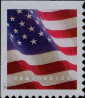 Scott 5162<br />Forever U.S. Flag (ATM)<br />Microprint on Left End of Second White Flag Stripe; Automated Teller Machine Pane Single<br /><span class=quot;smallerquot;>(reference or stock image)</span>