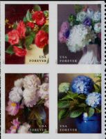 Scott 5237-5240; 5240a<br />Forever Garden Flowers (DSB)<br />Double-Sided Booklet Block of 4 #5237-5240 (4 designs)<br /><span class=quot;smallerquot;>(reference or stock image)</span>