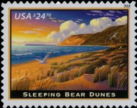 Scott 5258<br />$24.70 Express Mail: Sleeping Bear Dunes<br />Pane Single<br /><span class=quot;smallerquot;>(reference or stock image)</span>