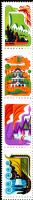 Scott 5307-5310; 5310a<br />Forever Dragons<br />Pane Vertical Strip of 4 #5307-5310 (4 designs)<br /><span class=quot;smallerquot;>(reference or stock image)</span>