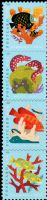 Scott 5363-5366<br />Postcard Rate Coral Reefs<br />Pane Vertical Strip of 4 #5366a (4 designs)<br /><span class=quot;smallerquot;>(reference or stock image)</span>