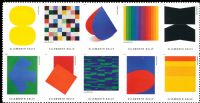 Scott 5382-5391<br />Forever Art of Ellsworth Kelly<br />Pane Block of 10 #5391a (10 designs)<br /><span class=quot;smallerquot;>(reference or stock image)</span>
