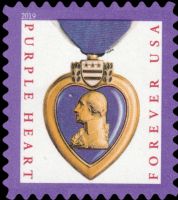 Scott 5419<br />Forever Purple Heart - 2019 Date<br />Pane Single<br /><span class=quot;smallerquot;>(reference or stock image)</span>