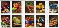 Scott 5484-5493<br />Forever Fruits & Vegetables<br />Double-Sided Block of 10 #5493a (10 designs)<br /><span class=quot;smallerquot;>(reference or stock image)</span>