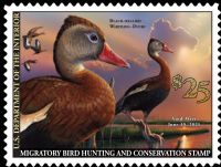 Scott RW87<br />$25.00 Black-bellied Whistling Ducks - Issued 2020<br />Pane Single<br /><span class=quot;smallerquot;>(reference or stock image)</span>