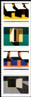 Scott 5594-5597<br />Forever Paintings by Emilio Sanchez<br />Pane Vertical Strip of 4 #5597b (4 designs)<br /><span class=quot;smallerquot;>(reference or stock image)</span>