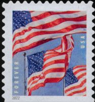 Scott 5658<br />Forever U.S. Flags (DSB)<br />Double-Sided Booklet Single<br /><span class=quot;smallerquot;>(reference or stock image)</span>