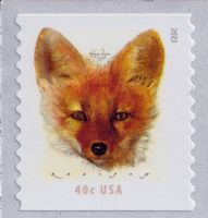 Scott 5743<br />40c Red Fox (Coil)<br />Microprint Right Ear; Coil Single<br /><span class=quot;smallerquot;>(reference or stock image)</span>