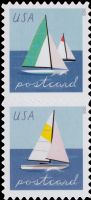Scott 5747-5748<br />Postcard Rate Sailboats<br />Pane Vertical Pair #5747-5748/#5748a (2 designs)<br /><span class=quot;smallerquot;>(reference or stock image)</span>
