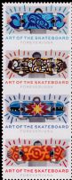 Scott 5763-5766<br />Forever Art of the Skateboard<br />Pane Vertical Strip of 4 #5766a (#5763-5766) (4 designs)<br /><span class=quot;smallerquot;>(reference or stock image)</span>
