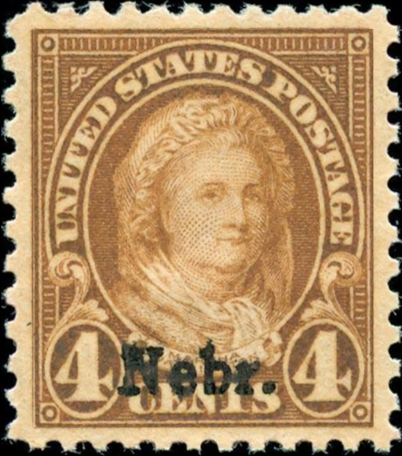 Classic U.S. Stamps Scott 673, 4c Martha Washington; Nebraska Overprint
