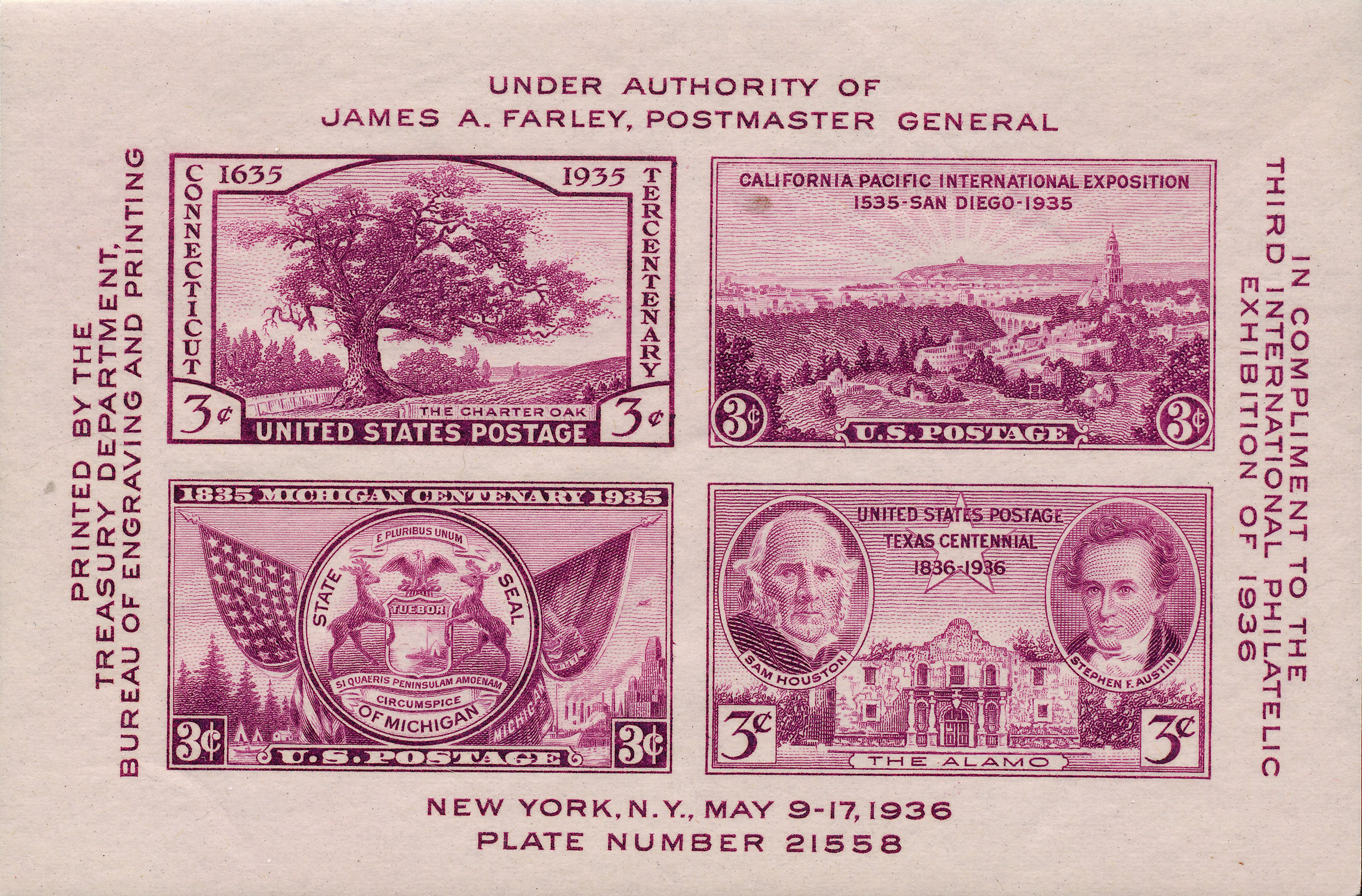 Classic U.S. Stamps Scott 778, 12c Third International Philatelic