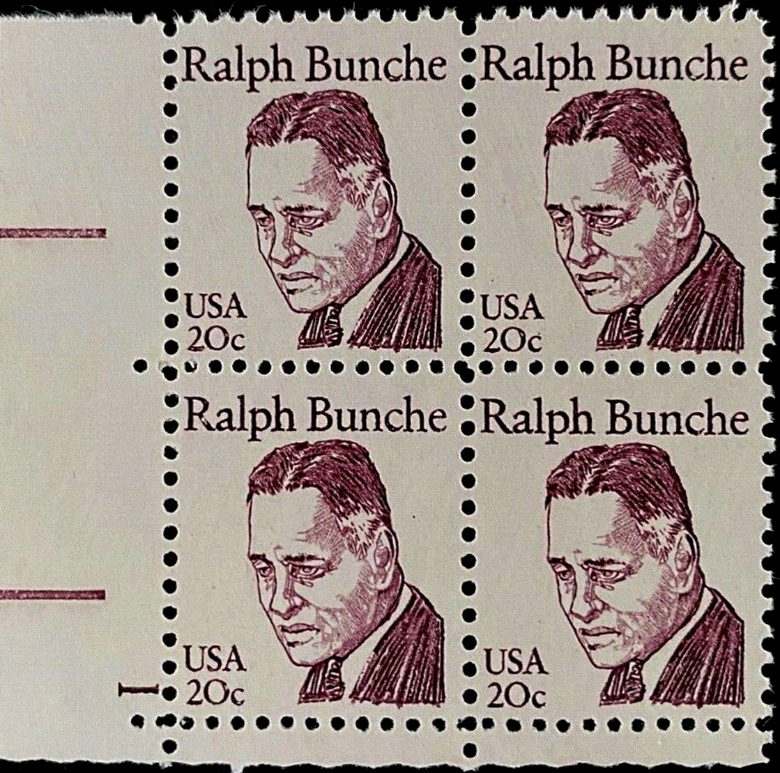 Modern U.S. Stamps Scott 1860, 20c Ralph Bunch