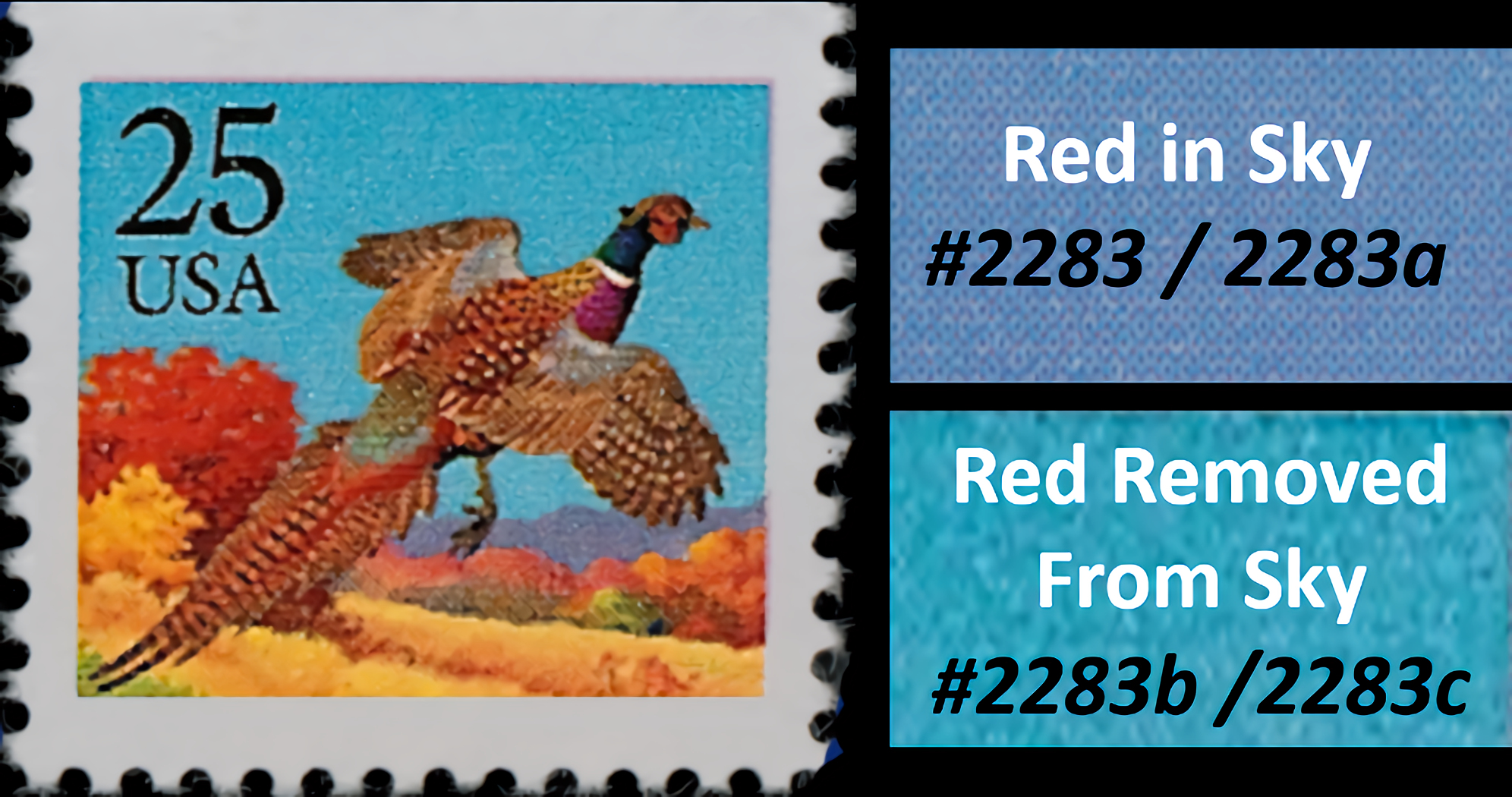 Modern U.S. Stamps Scott 2283, 25c Pheasant (VB)